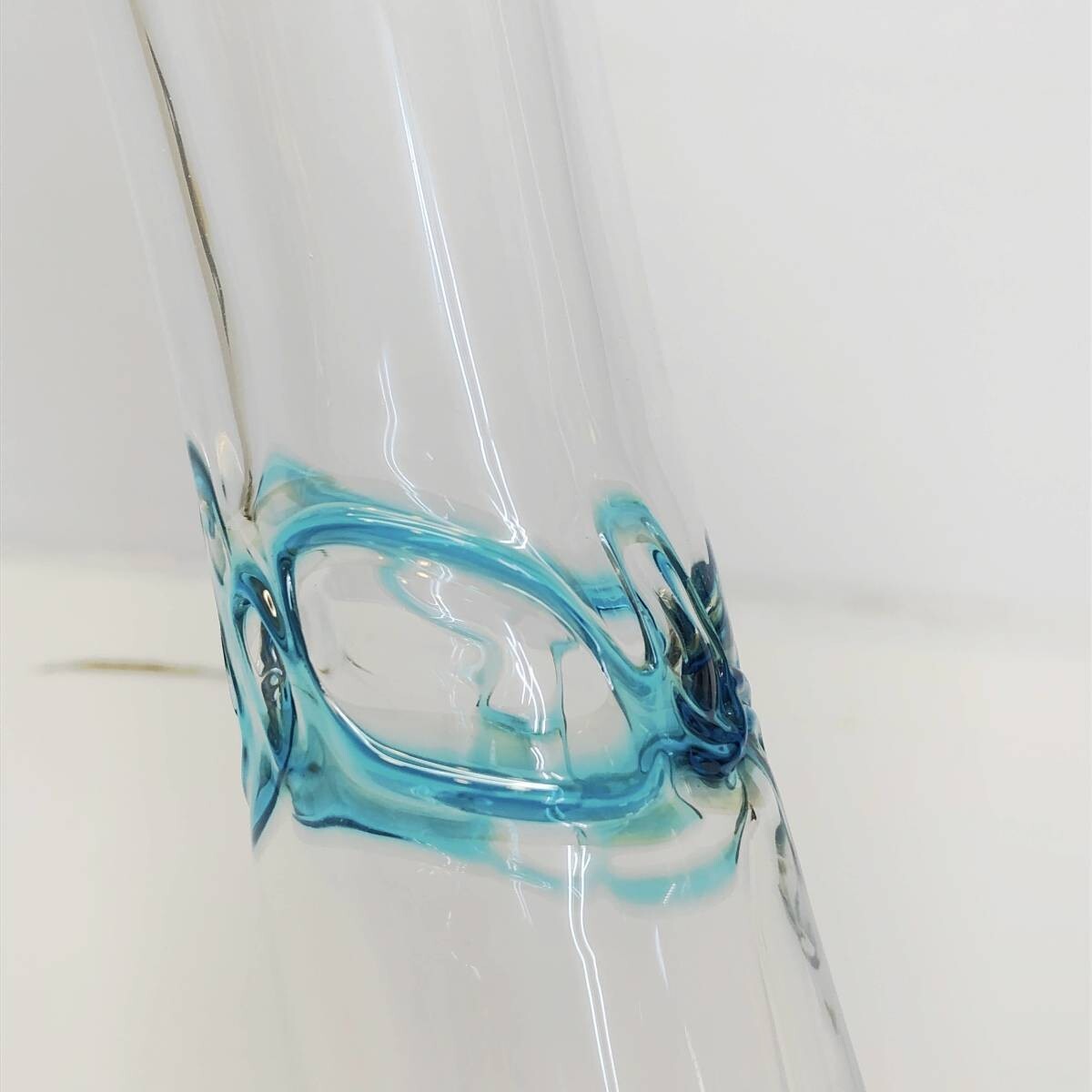  new goods 1. light blue LSA international flower base vase hand made glass turquoise Izzi Vase 27cm Poland made G901-27