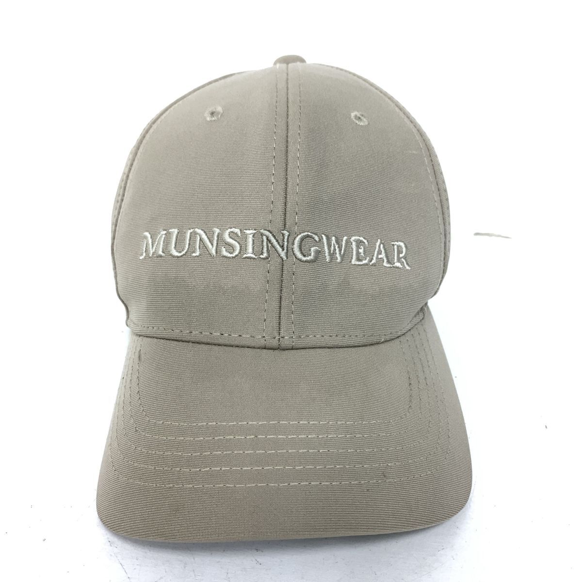 Munsingwear マンシングウェア 帽子 キャップ ハット 茶色 クリーム USA アメリカ 国旗 刺繍 F フリー デサント メンズ_画像2