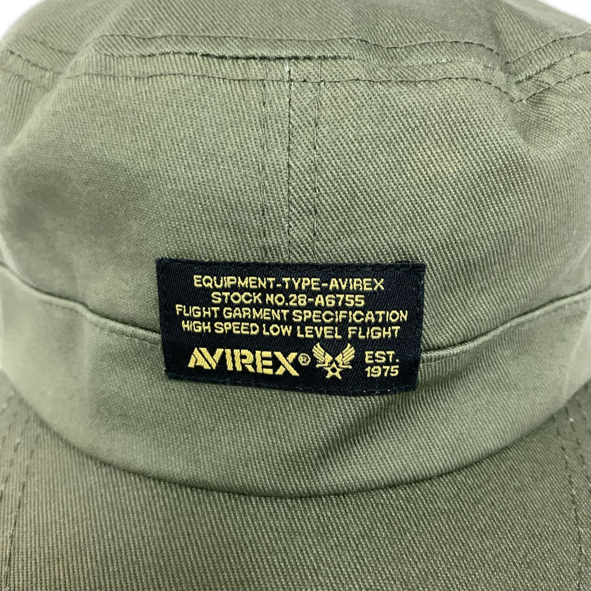 AVIREX アビレックス アヴィレックス ミリタリーキャップ 帽子 ハット グリーン 緑 ギャレット ワークキャップ USA_画像3