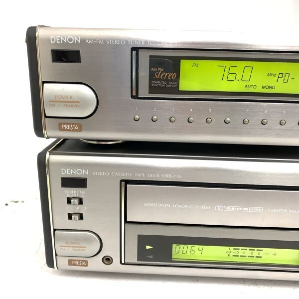  electrification DENON TU-7.5S DRR-7.5S Denon AM FM stereo tuner cassette tape deck made in Japan ko rom Via MADE IN JAPAN