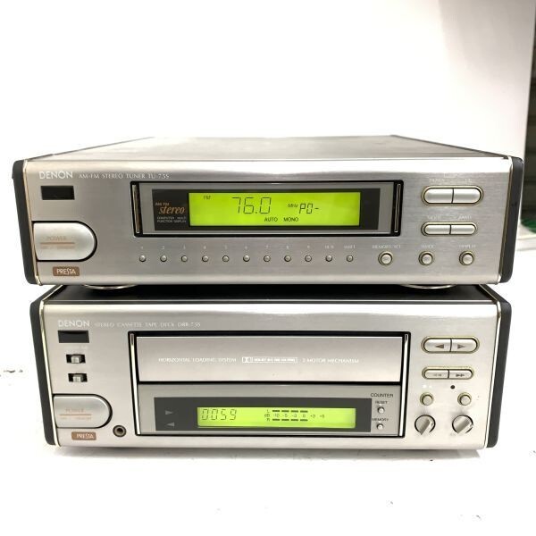  electrification DENON TU-7.5S DRR-7.5S Denon AM FM stereo tuner cassette tape deck made in Japan ko rom Via MADE IN JAPAN