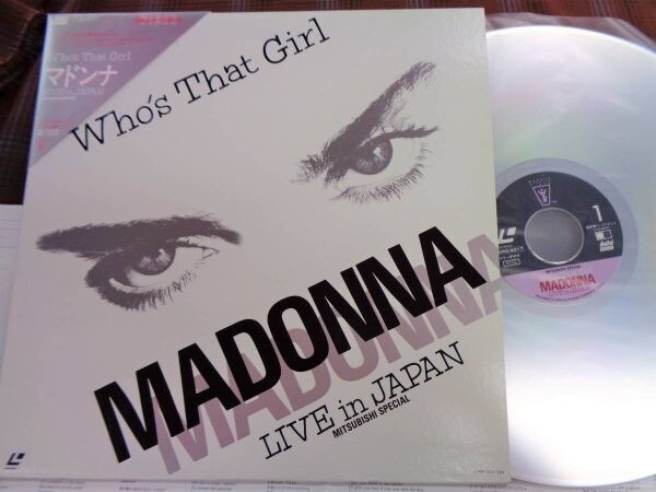 L#3495◆三角帯付LD◆ マドンナ フーズ・ザット・ガール 84年 東京 後楽園球場 MADONNA Who's That Girl Live in Japan 45P6-9017_画像1