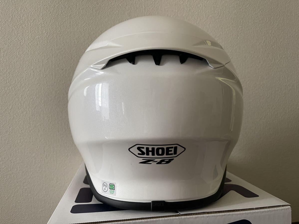 ヘルメット SHOEI z-8 XL ホワイト ダークスモークシールド付の画像6