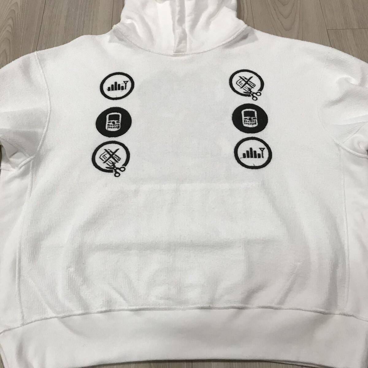 C E CAVEMPT HAND MOBILE HEAVY HOODY WHITEシーイー モバイル C E CAVEMPT HAND MOBILE HEAVY HOODY WHITEシーイー モバイル