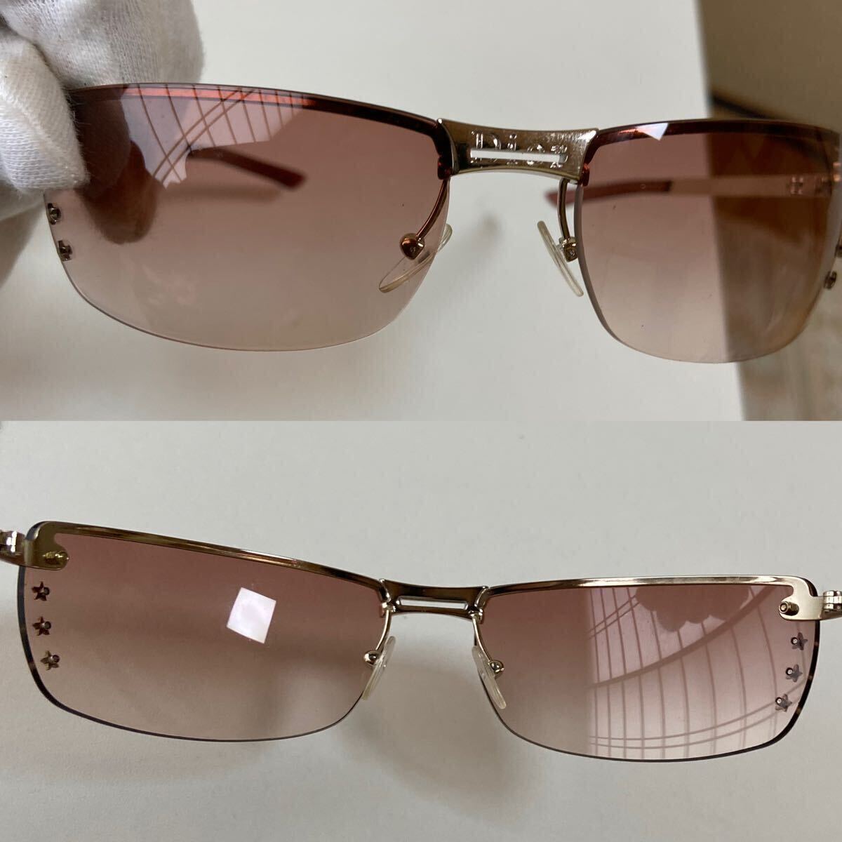  прекрасный товар Christian Dior Christian Dior солнцезащитные очки metal рама бордо градация линзы Италия кейс потертость есть 