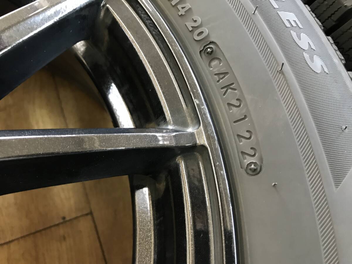 スタッドレス BS VRX2 22年製 205/60R16 アルミホイールセット 4本 中古 ジューク マツダ3 ステップワゴン 80ノア VOXY アクセラ_画像4