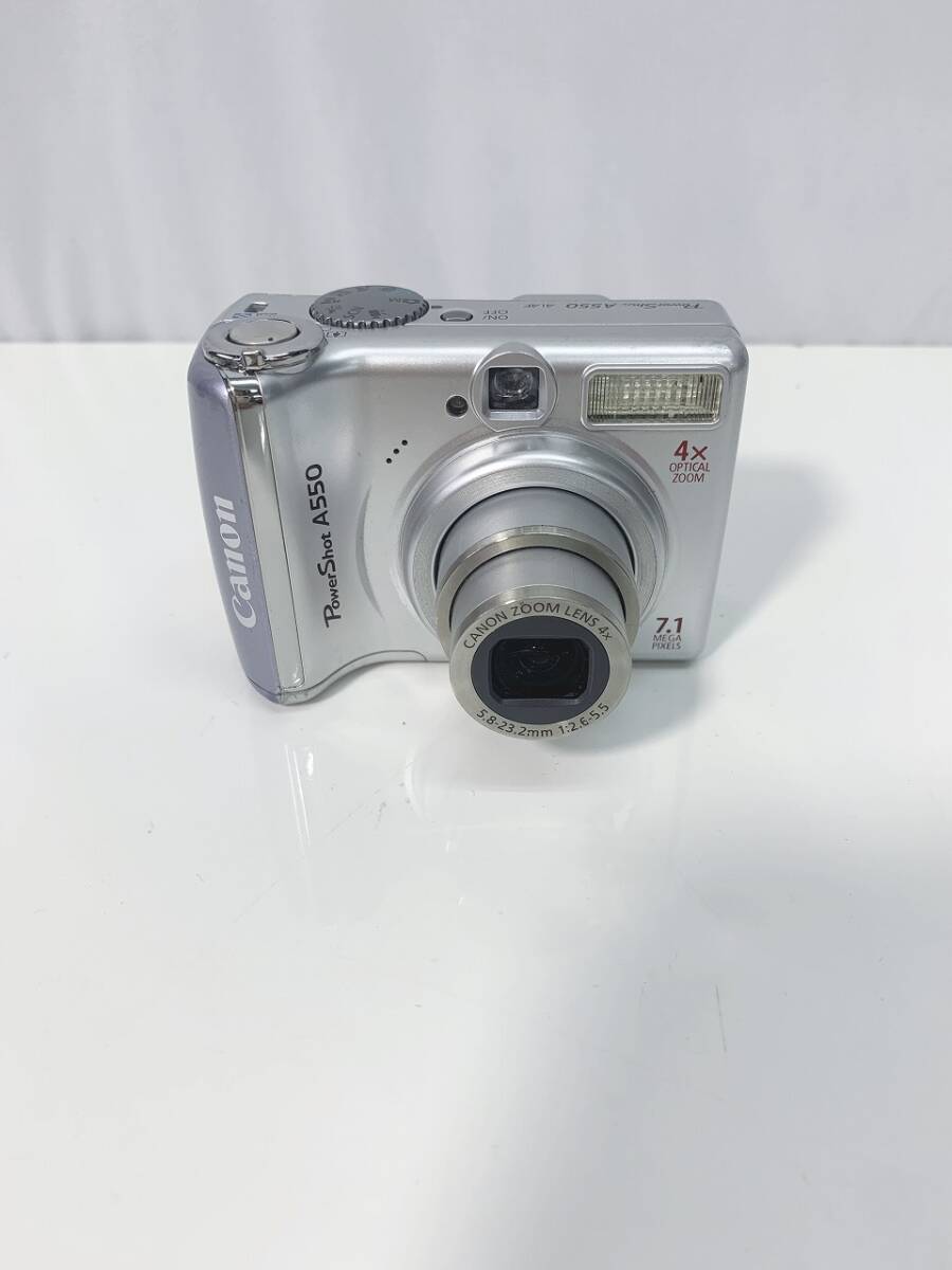 39n 60 Canon キャノン PowerShot A550 電池式 パワーショット カメラ コンパクトデジタルカメラ 動作品 単3電池式 SDカード付き 現状品_画像4