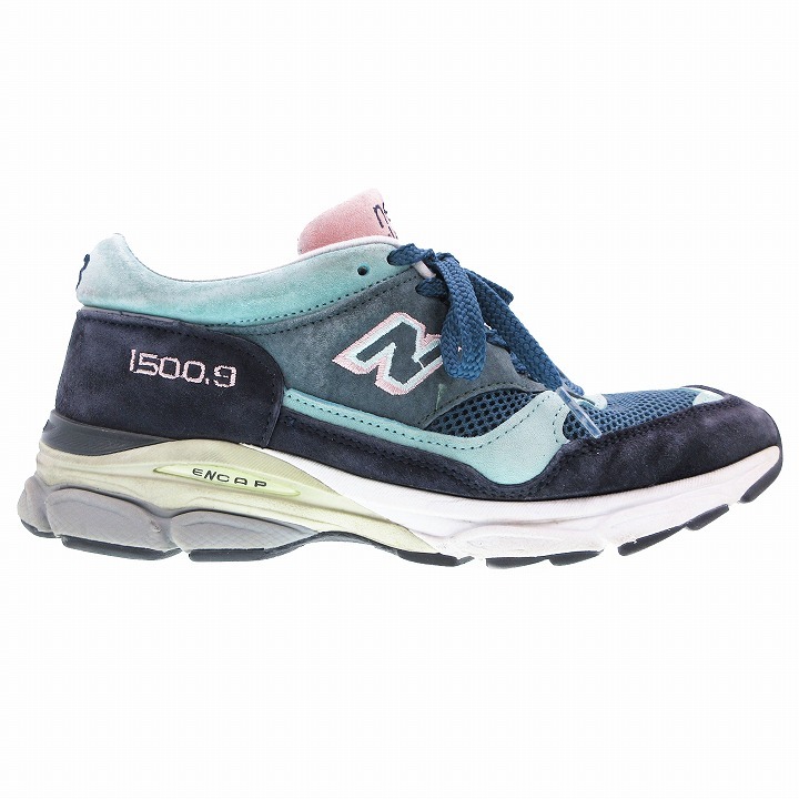 18AW ニューバランス NEW BALANCE M15009FT スニーカー メッシュ スエード ローカット シューズ 靴 US7 25.0 ネイビー ピンク ur7_画像3