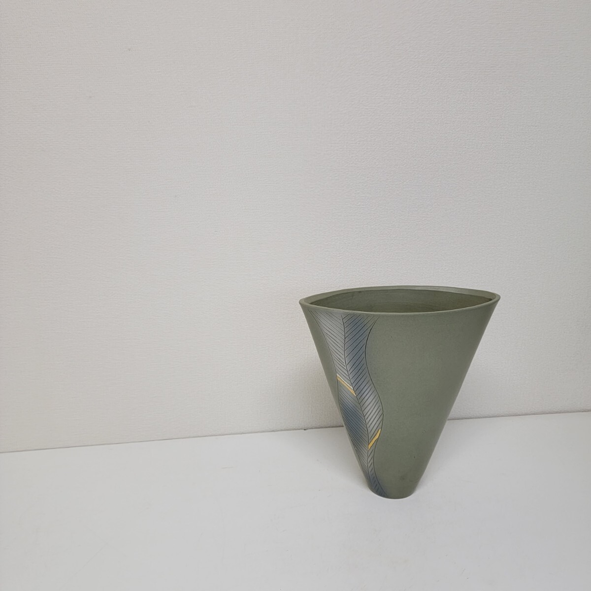 いけばな 池坊 作家陶器 正行窯 華道師範所蔵品 Japanese Vintage Style Flower Vase 和モダン デザイン フラワーベース 花瓶 花器 06_画像9