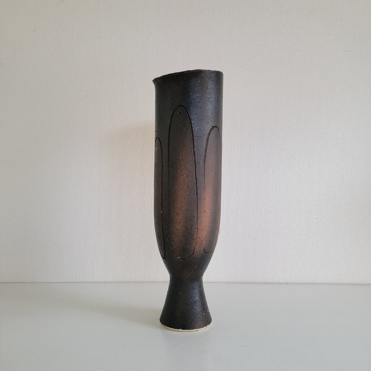 三菱 華道師範所蔵品 Japanese Vintage Flower Vase モダン 北欧 ヴィンテージ デザイン フラワーベース 花瓶 花器 インテリア 1725Vの画像1