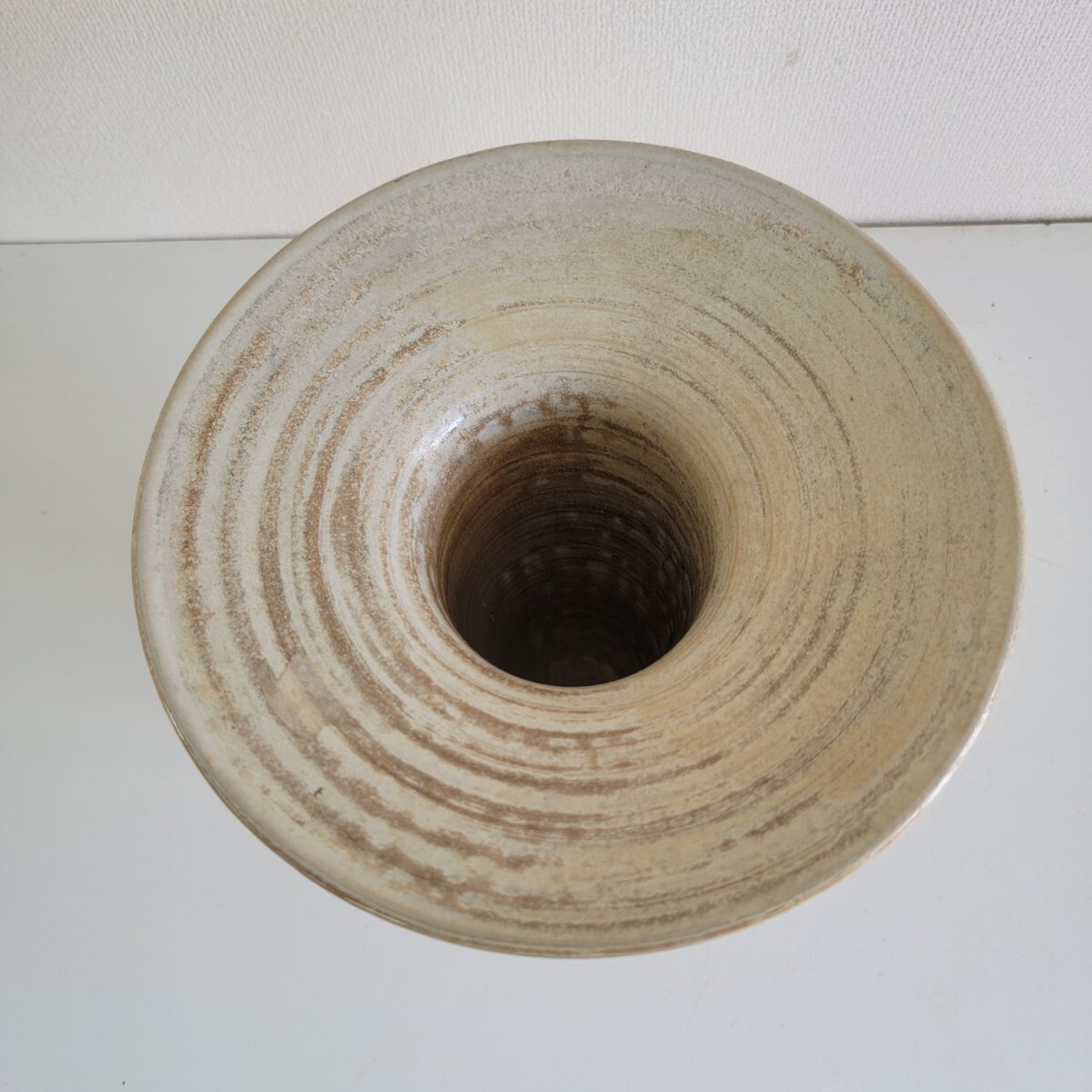 作家陶器 Japanese Vintage Flower Vase モダン 北欧 ミッドセンチュリー ヴィンテージ フラワーベース 花瓶 花器 インテリア 1783Vの画像4