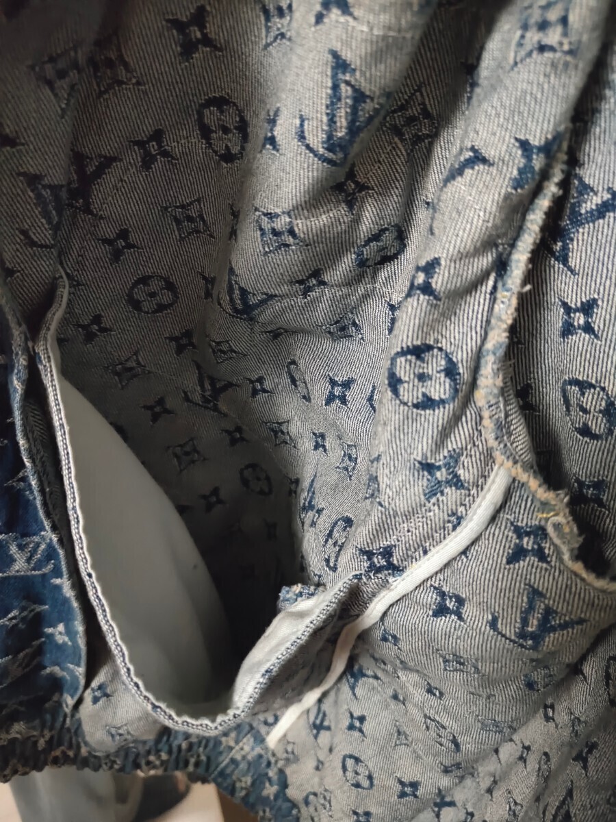 ★LOUIS VUITTON×NIGOモノグラムパッチワークデニムフーディの画像9