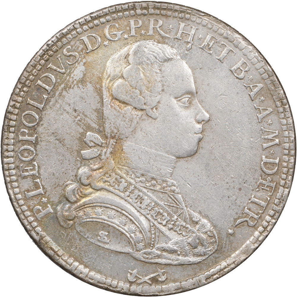 T64★イタリア銀貨/1776年/ Pietro Leopoldo/直径 約41.57㎜ 重量:約27.4g_画像1