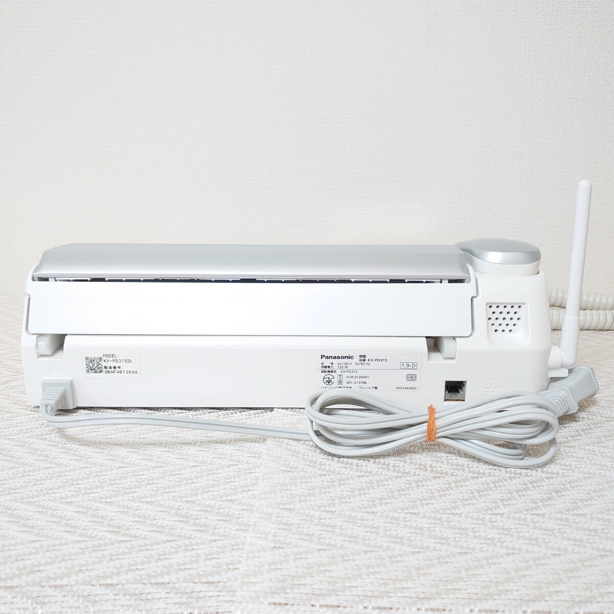 【美品】Panasonic パナソニック　FAX　KX-PD315（シルバー）中古インクリボン装填済・新品モジュラーケーブル付き　親機のみ_画像8