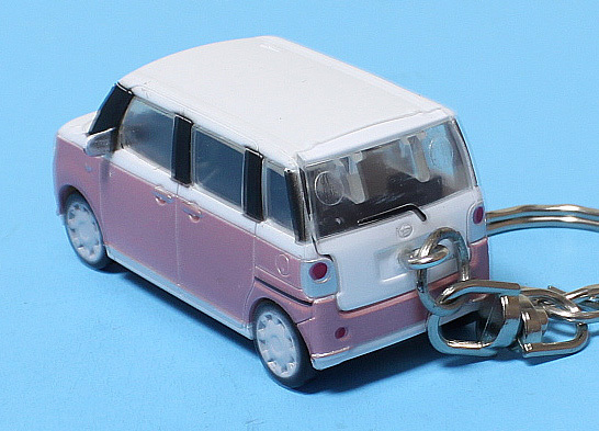 ☆DAIHATSU MOVE CANBUS☆ダイハツ ムーヴキャンバス☆LA800☆ホワイト×ブルーミングピンクメタリック☆ミニカー☆キーホルダー・アクセ☆_画像3