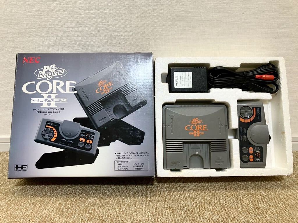 G543☆送料無料☆美品 PCエンジンコアグラフィックスⅡ『PI-TG7』PC Engine Core GrafxⅡ アダプタ『PAD-105』動作未確認/ジャンク  の画像1