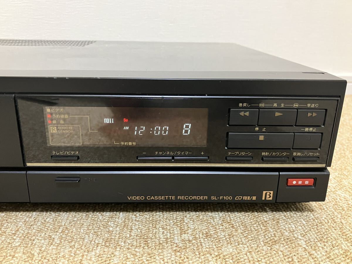 H172☆送料無料☆SONY/ソニー『SL-F100 Betamax』βベータ Hi-Band ビデオカセットレコーダー デッキ 中古 通電確認済・現状品の画像5