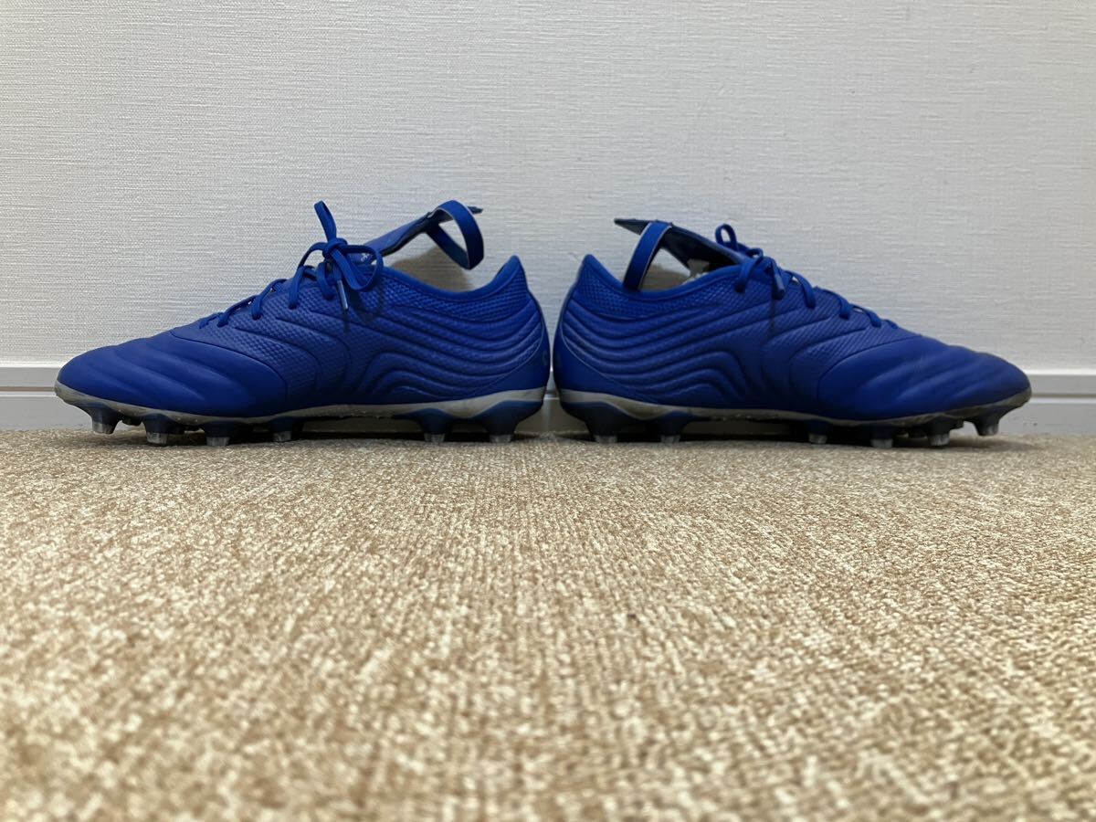 H126☆送料無料☆美品 adidas 26.5CM『FX0787 COPAGLORO 20.2 HG/AG』中古サッカースパイクシューズ アディダス コパグローロ 青 ブルーの画像3