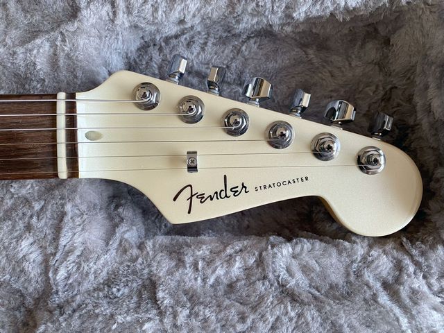 送料無料◆希少中古Fender American Showcase StratocasterOlympicPearlフェンダーUSAアメリカンショーケースストラト白オリンピックパールの画像9