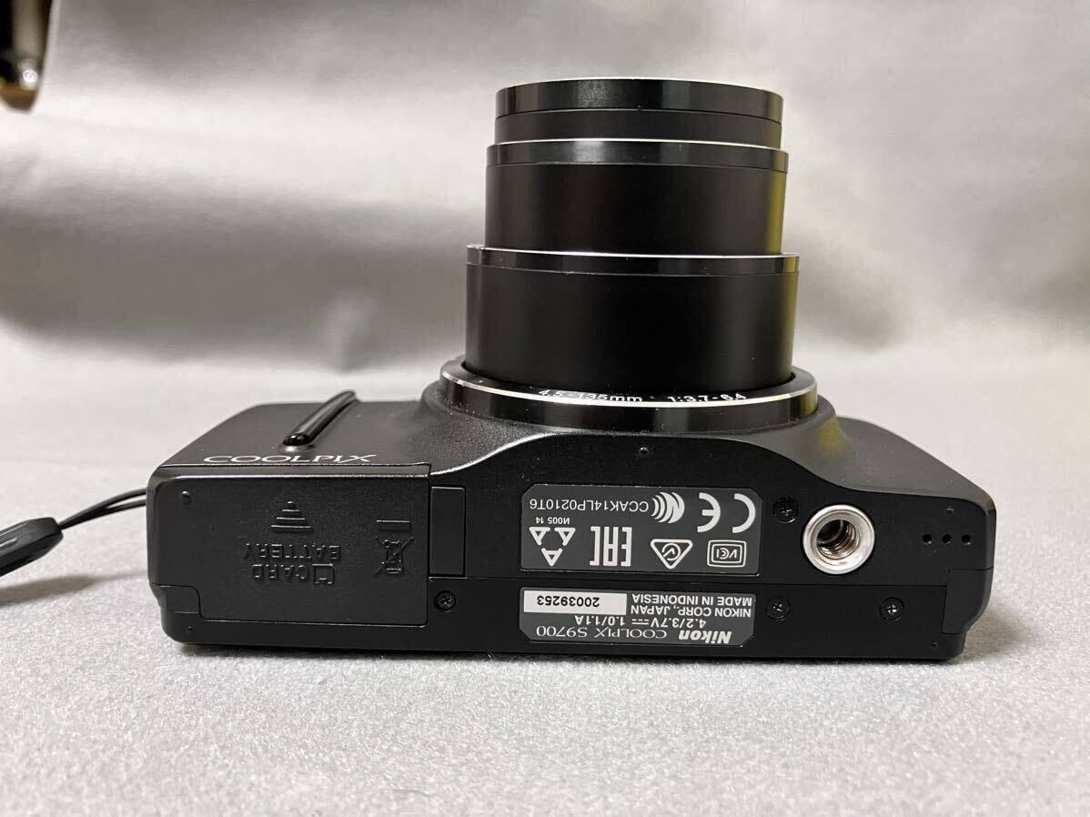 [T2576]動作 Nikon ニコン ①COOLPIX S9700 クールピクス ブラック デジカメ コンデジ②バッテリー EN-EL12 16メガピクセル 箱説明書の画像8