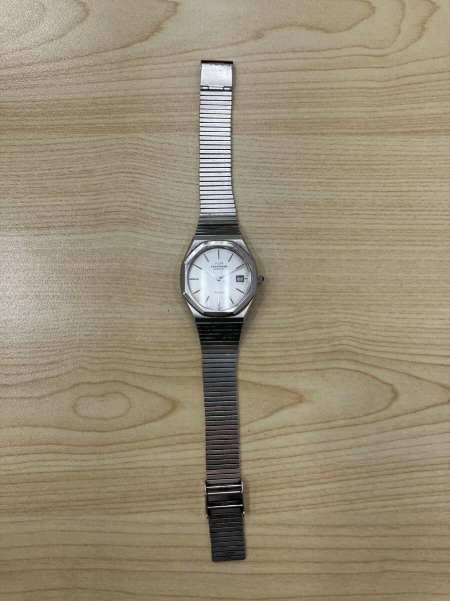 「H7070」TECHNOS テクノス PLAZA クオーツ 腕時計 稼働品 の画像5