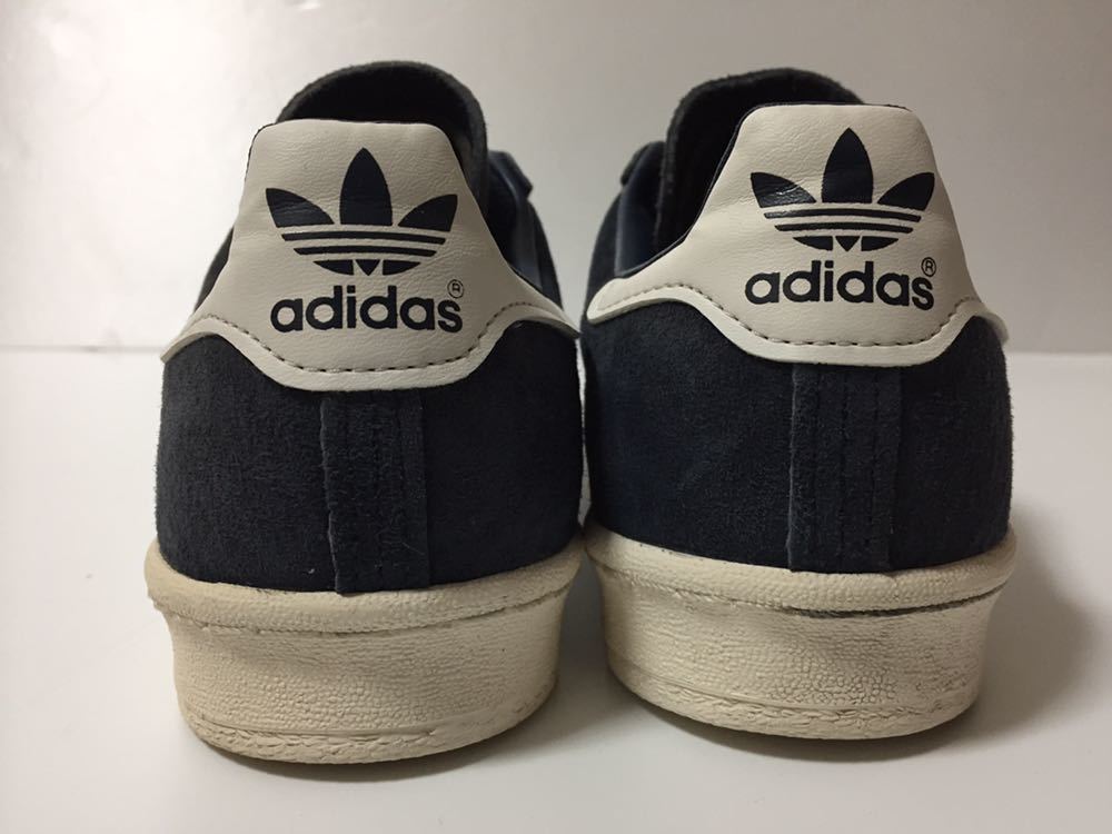 美品 限定 15年製 ADIDAS CAMPUS 80s JP PACK VNTG アディダス キャンパス 80s スエード ネイビー 紺白 us6.5 JP24.5㎝