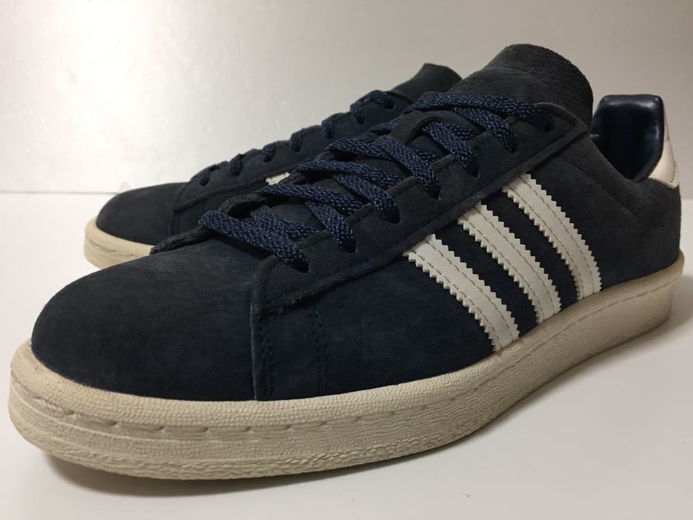 美品 限定 15年製 ADIDAS CAMPUS 80s JP PACK VNTG アディダス キャンパス 80s スエード ネイビー 紺白 us6.5 JP24.5㎝