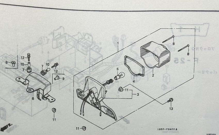 ホンダモンキーAB27純正テールユニット・テールブラケット新品未使用_1と6です