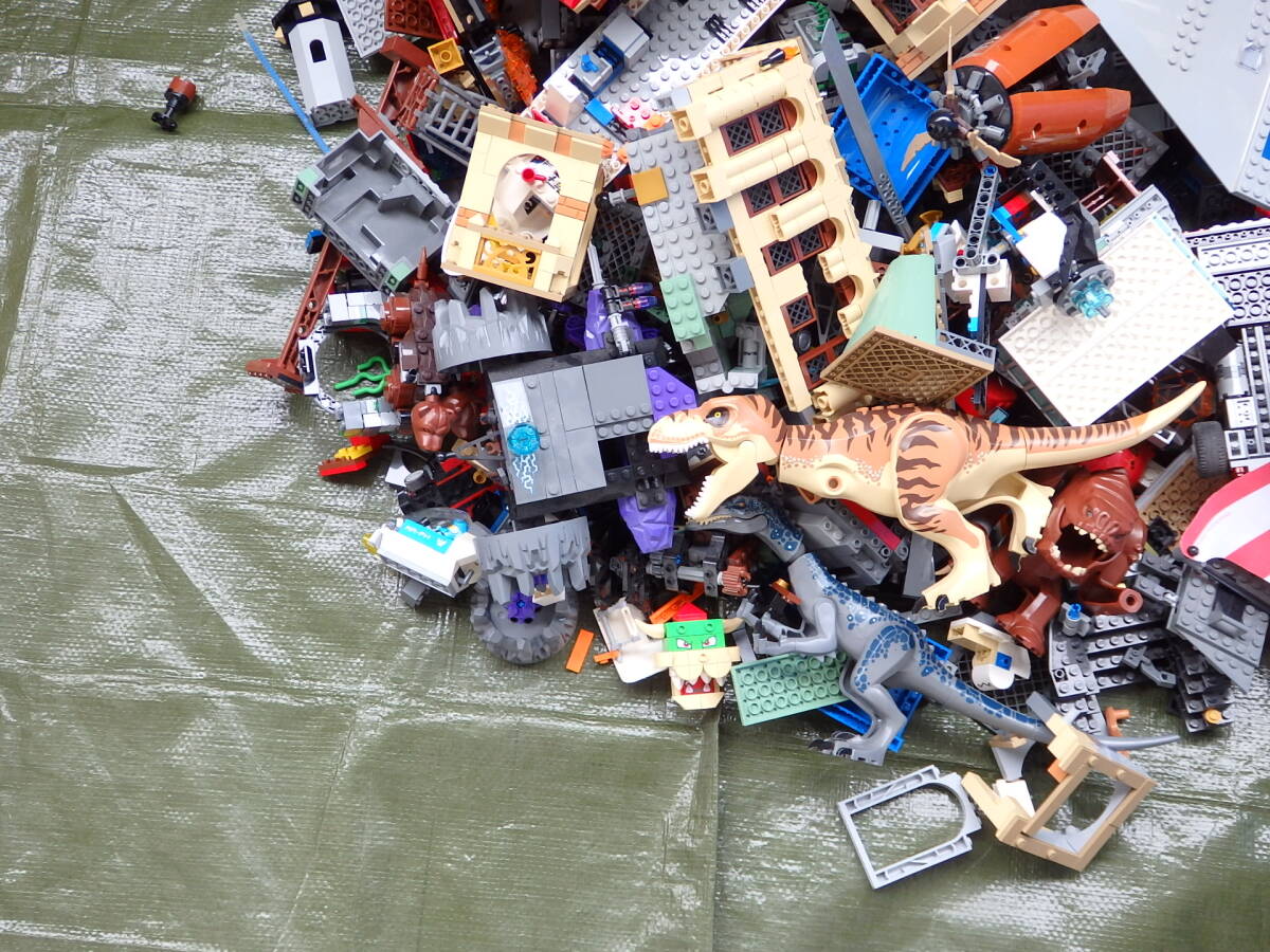 LEGO レゴ 7kg シティ ジュラシックワールド スターウォーズ パイレーツ ニンジャゴー 大量 まとめ パーツ ジャンク品 120サイズの画像2