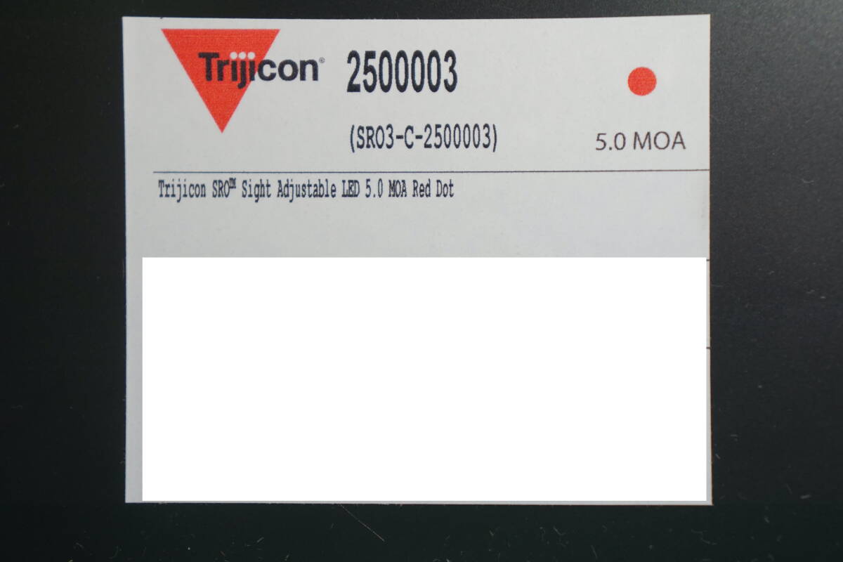 新品 実物 Trijicon SRO 5MOA (SR03-0-2500003) (Leupold PEQ PVS PSQ ATPIAL ptw LA5 peq15 wilcox surefire)の画像6