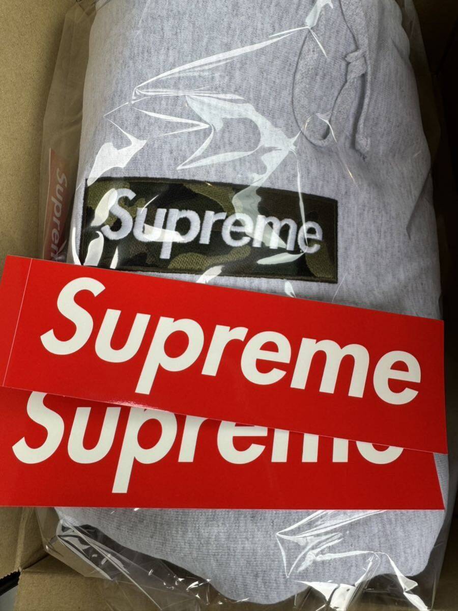 正規購入　本物　supreme ボックスロゴ　カモ　迷彩　Lサイズ　Box ロゴ　シュプリーム ※極上品　激レア　希少　パーカー　ボゴ_画像1