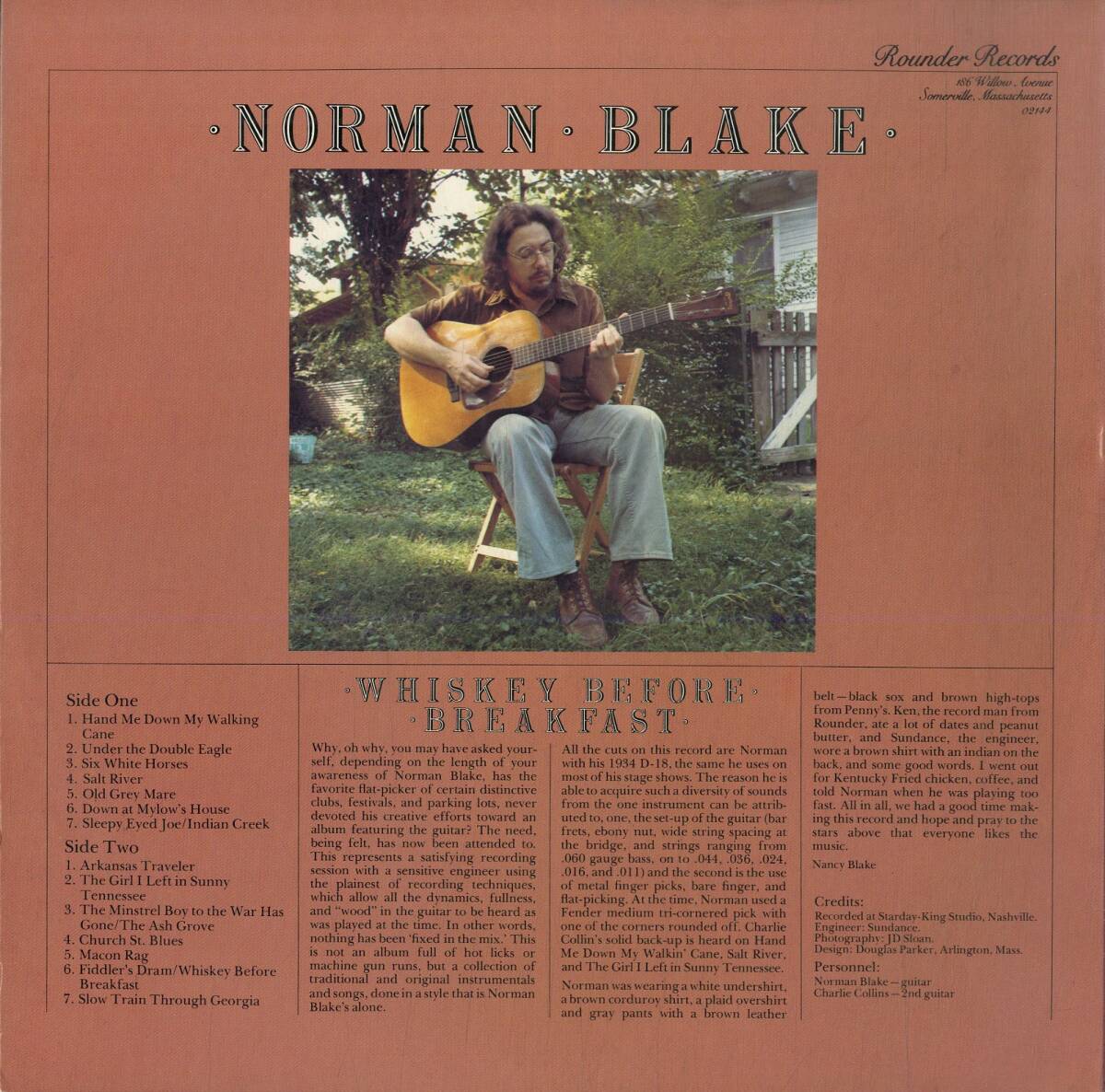 A00592538/LP/ノーマン・ブレイク (NORMAN BLAKE)「Whiskey Before Breakfast (0063・カントリーブルース・ブルーグラス・BLUEGRASS)」の画像2