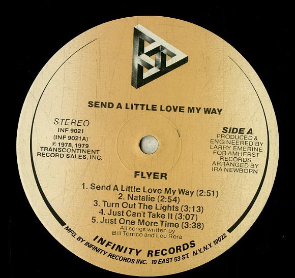 A00587202/LP/フライヤー (FLYER)「Send A Little Love My Way (1979年・INF-9021・AOR・ライトメロウ)」の画像3