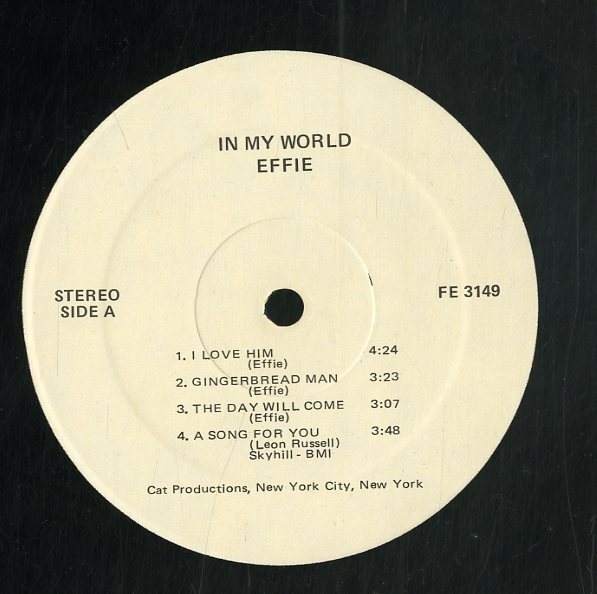A00592679/LP/エフィ (EFFIE JANSEN)「In My World (FE-3149・ソウル・SOUL・ファンク・FUNK)」の画像3