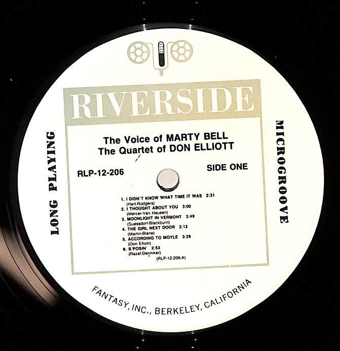 A00591450/LP/マーティ・ベル / ドン・エリオット・カルテット「The Voice Of Marty Bell - The Quartet Of Don Elliott (RLP-12-206・ヴの画像3