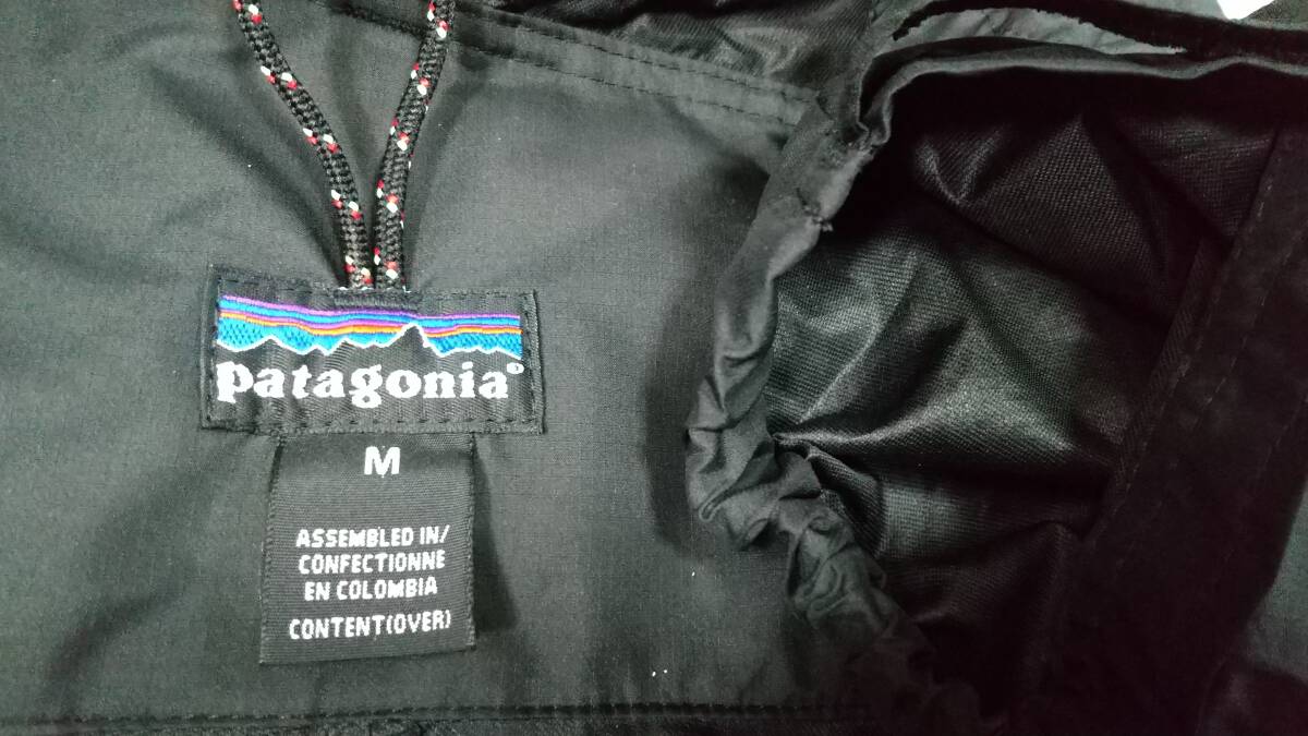 １ 希少 patagonia 2000年 Essenshell Pullover M 黒 BLACK エッセンシェル プルオーバー STY83650 FA00 送料込 パタゴニア ジャケットの画像3