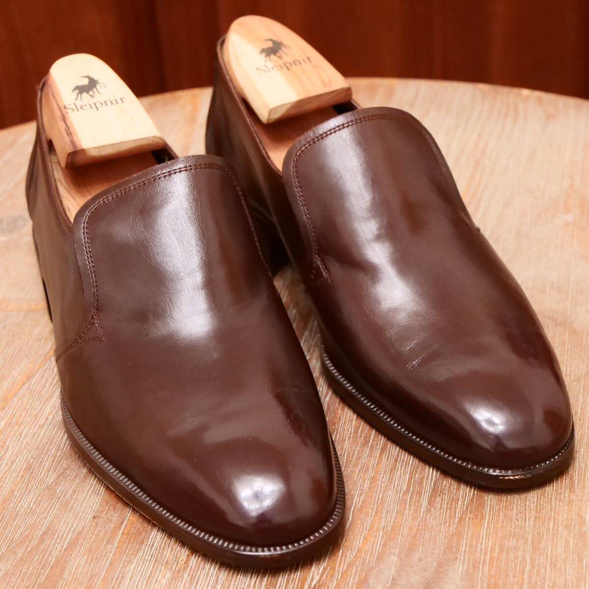  as good as new *[GINZA Yoshinoya] Ginza yo shino ya center goa slip-on shoes 24 business shoes men's leather shoes 