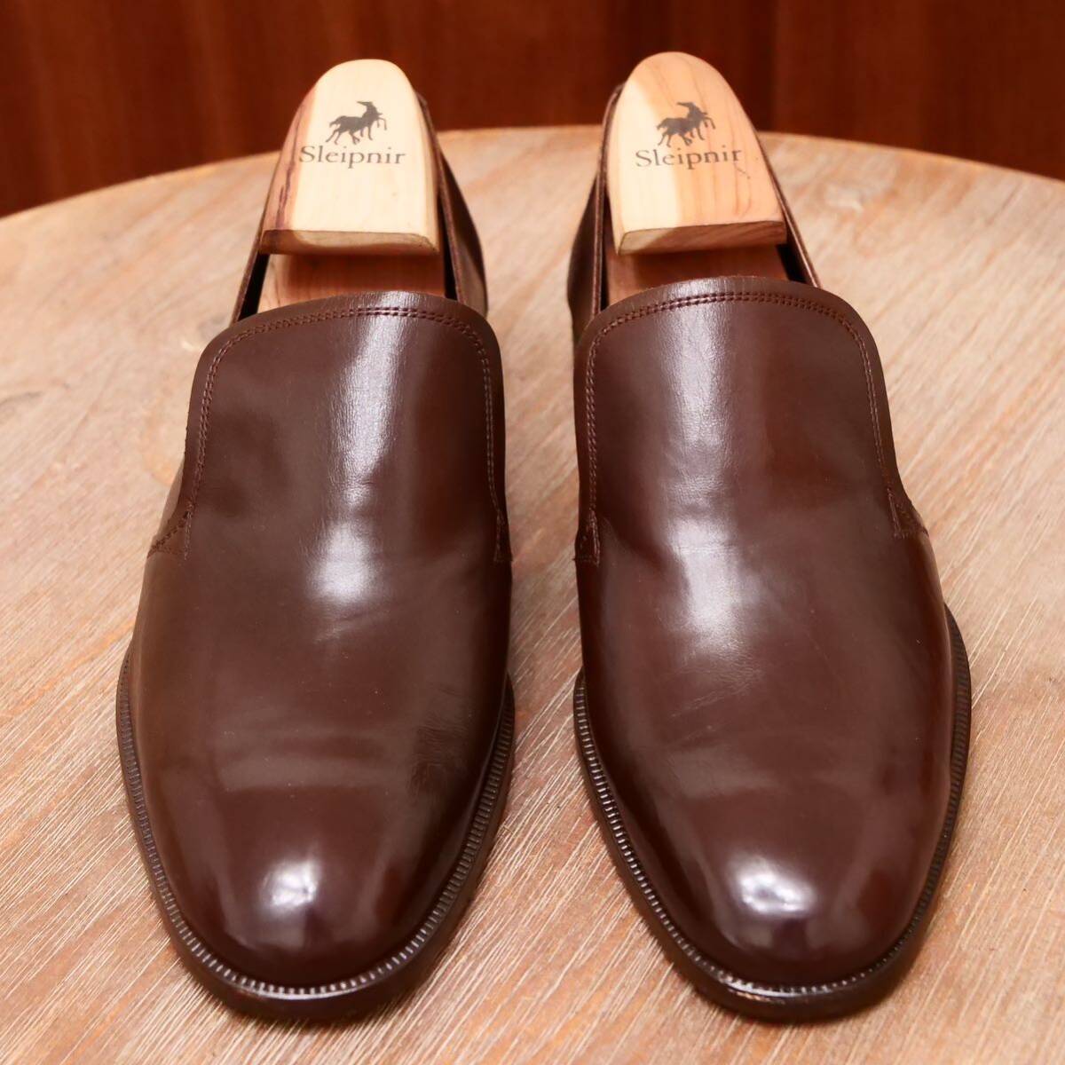  as good as new *[GINZA Yoshinoya] Ginza yo shino ya center goa slip-on shoes 24 business shoes men's leather shoes 