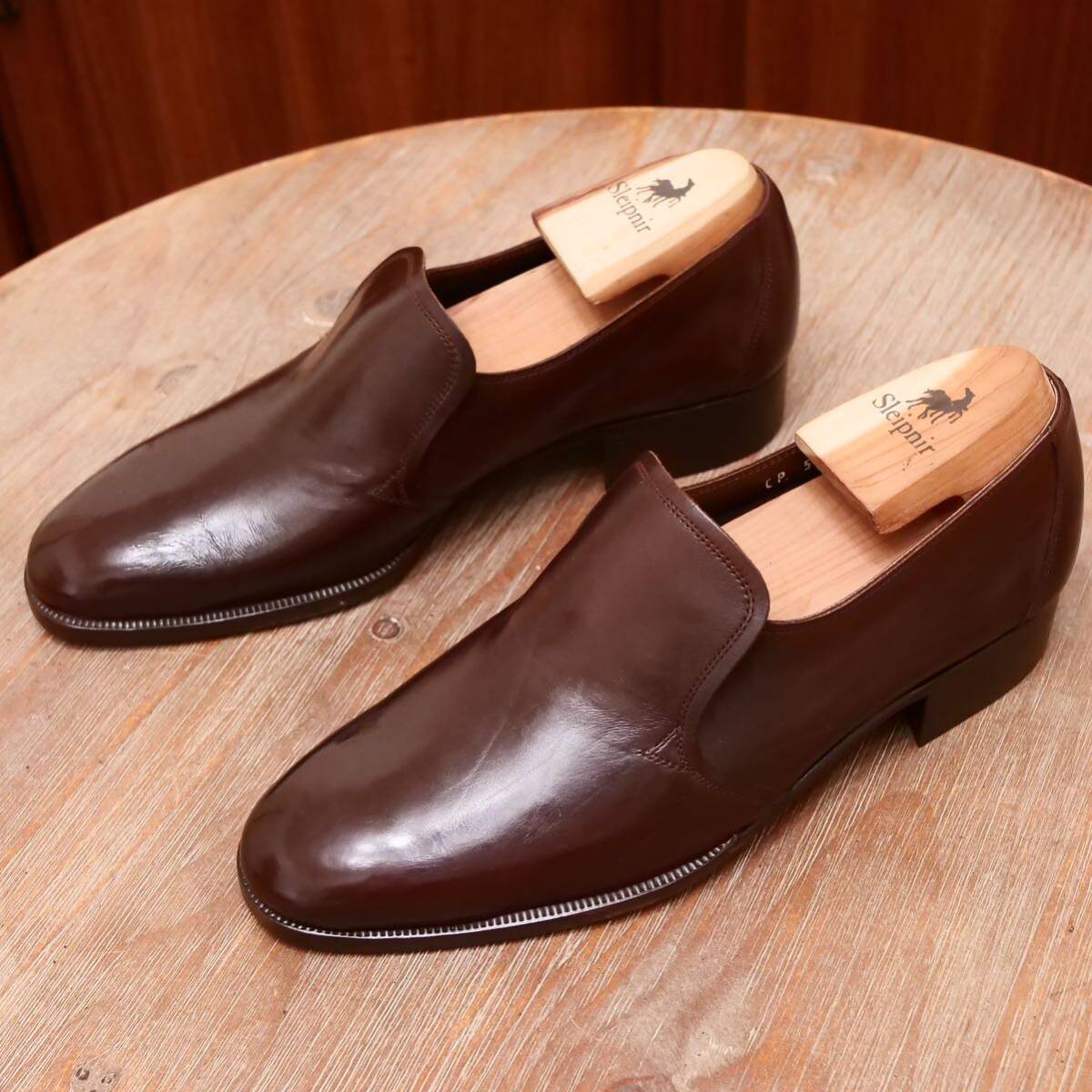  as good as new *[GINZA Yoshinoya] Ginza yo shino ya center goa slip-on shoes 24 business shoes men's leather shoes 