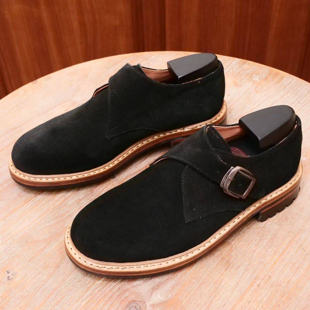  as good as new *[CEBO G]seboji- single monk suede EU40 25.0cm business casual men's leather shoes ①