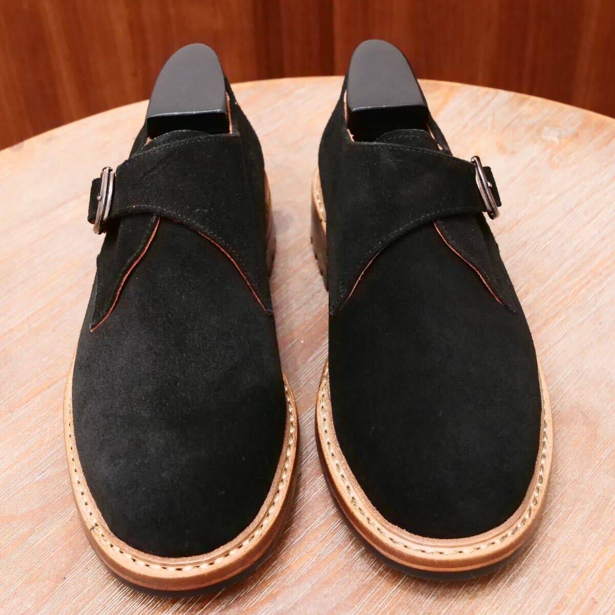  as good as new *[CEBO G]seboji- single monk suede EU40 25.0cm business casual men's leather shoes ①