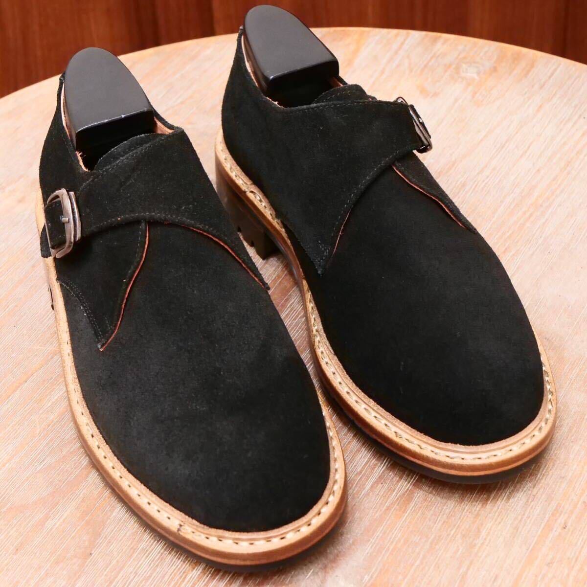  as good as new *[CEBO G]seboji- single monk suede EU40 25.0cm business casual men's leather shoes ①