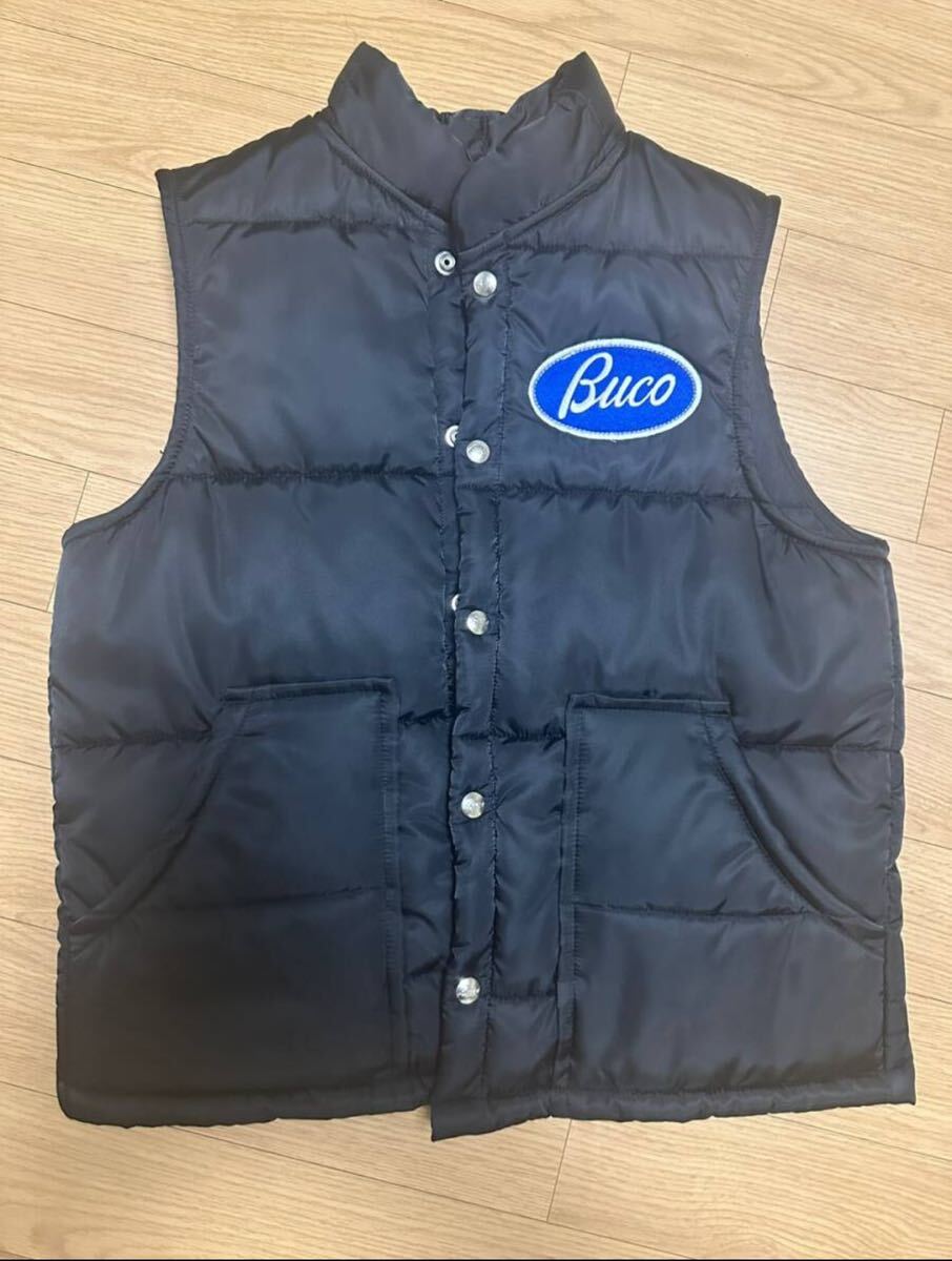 BUCO（ブコ）NYLON RACING VEST BJ22102 ナイロン レーシング ベスト 中綿入り LOGO ロゴ レイヤード The REAL McCOY'Sの画像1