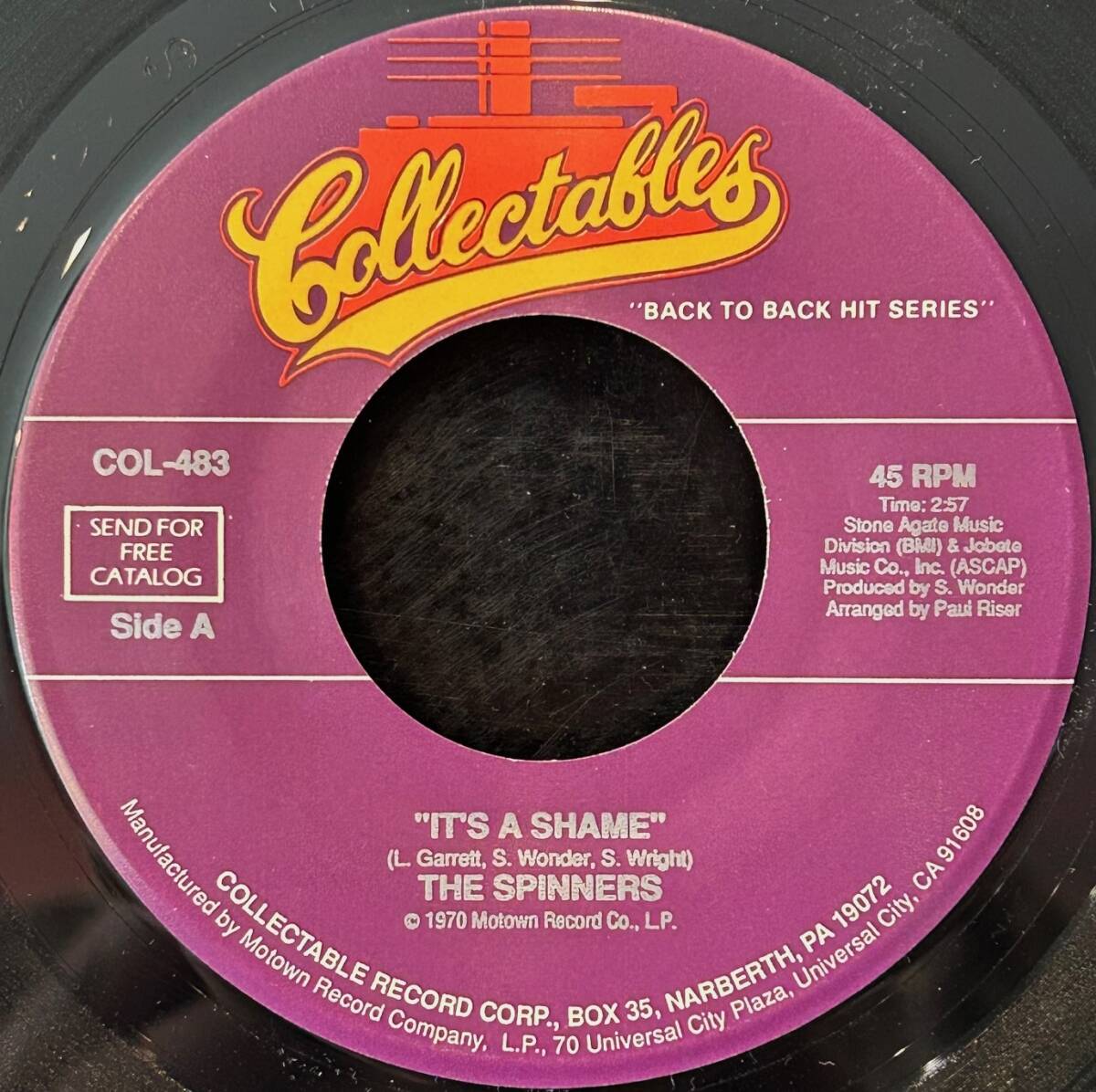 The Spinners - It's A Shame / We'll Have It Made / 多くのアーティストにカバーされた、Stevie Wonderプロデュースによる屈指の名曲！_画像1