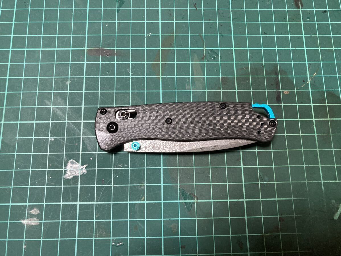 Benchmade 535 ダマスカス ブラックハンドル ナイフ 。ベンチメイド 登山 釣り キャンプ ブッシュクラフト 狩猟 鹿狩 猪狩 熊狩 クマ_画像1