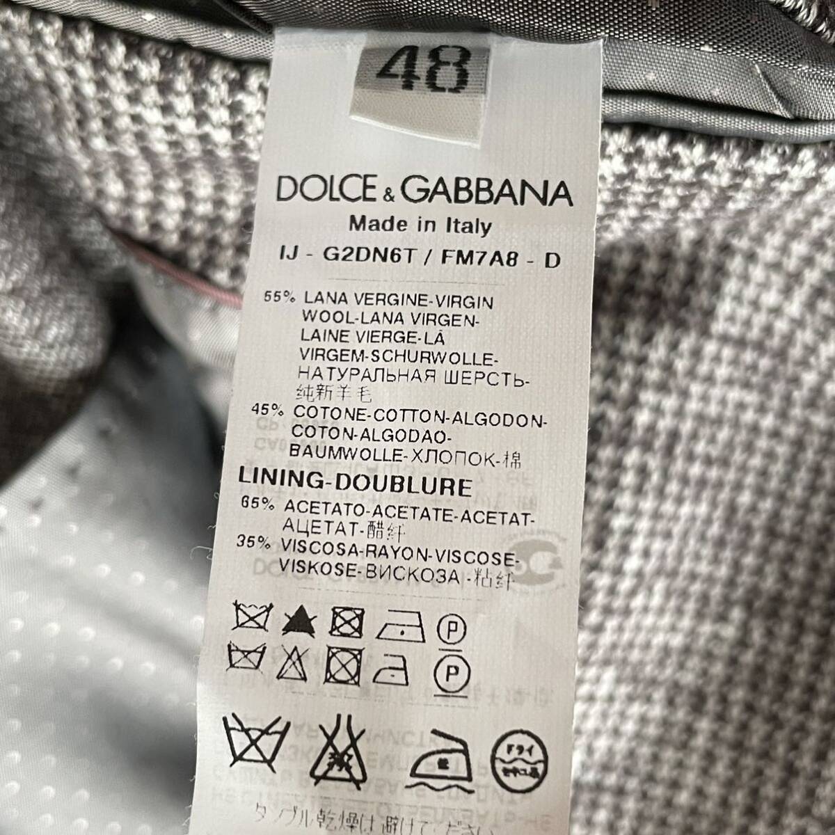  редкий L размер соответствует Dolce & Gabbana [ подавляющий ощущение роскоши ]DOLCE&GABBANA tailored jacket summer шерсть тысяч птица .. рисунок проверка книга@ порез перо 48