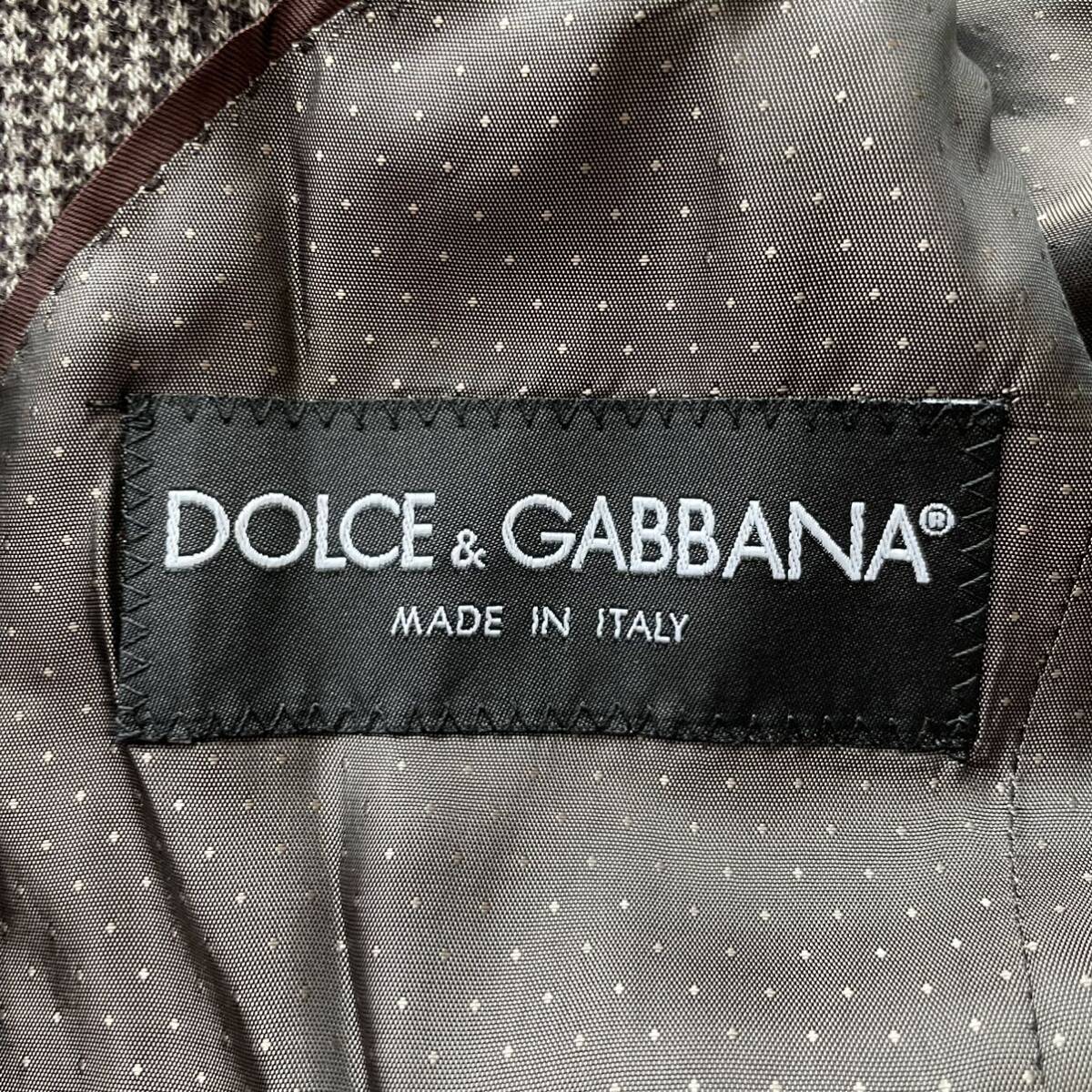  редкий L размер соответствует Dolce & Gabbana [ подавляющий ощущение роскоши ]DOLCE&GABBANA tailored jacket summer шерсть тысяч птица .. рисунок проверка книга@ порез перо 48