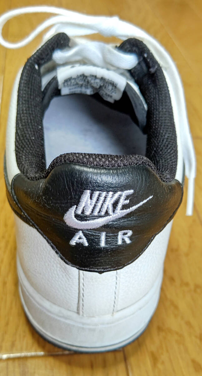 NIKE AIR FORCE 1 WHITE BLACK ナイキ エアフォース１ ホワイト ブラック 28cm 中古品の画像6