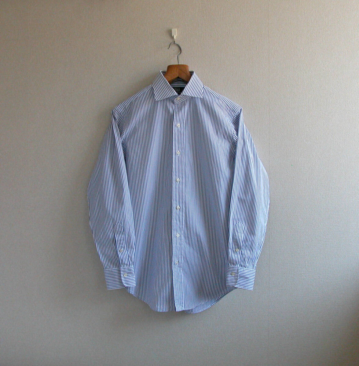 POLO RALPH LAURENドレスシャツ ブルー ストライプ ミディアムスプレッド リージェント クラシックフィット 39－82の画像2