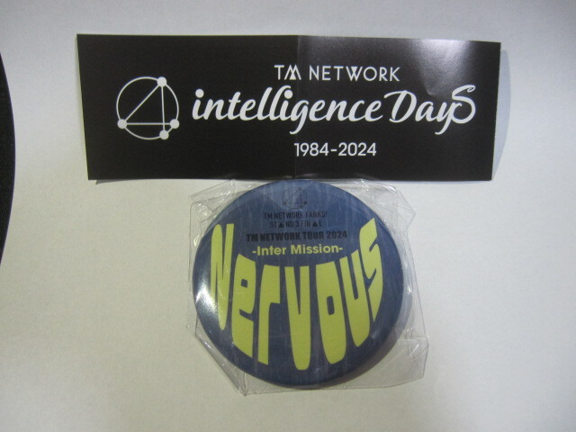 TM NETWORK（宇都宮隆　小室哲哉　木根尚登）【缶バッジ『Nervous』】（Tour intelligence Days 1984-2024 デコガチャ）未開封_画像1